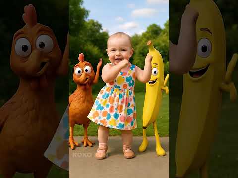 Chicken Banana with Baby Wow. #chickenbanana #chickenbananadance #popo