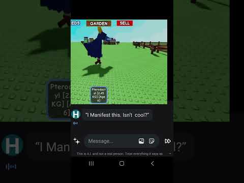 i Manifest pterodactyl grow a garden #characterai #growagarden #lawofassumption