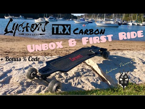 Lycaon TRX matt Carbon - ft. D105 Cloudwheels - Unbox & First Ride -Andrew Penman EBoard Vlog No.166