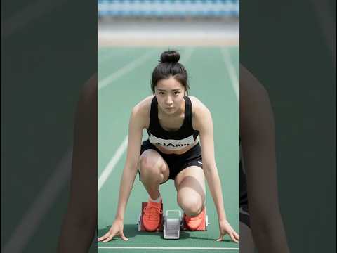 스타트 연습중인 단거리 선수 #육상
