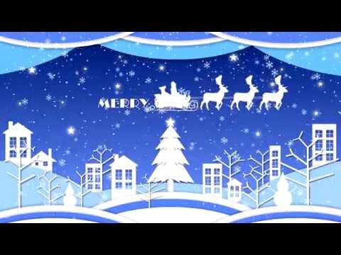 4K Merry Christmas Motion Graphic Animation Video Background.
