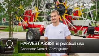 Contractor Dominik Anzengruber shows HARVEST ASSIST app in action