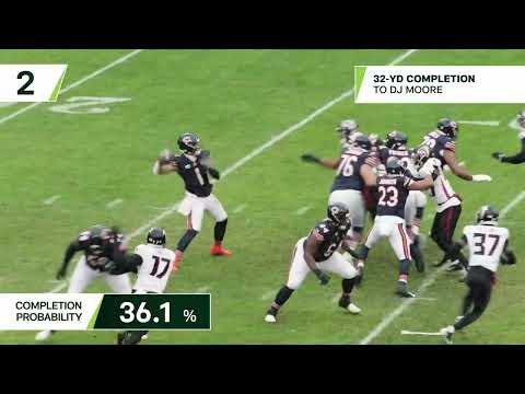 Next Gen Stats: Justin Fields’ 3 most improbable completions | Week 17 video clip