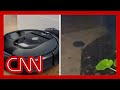 Doorbell camera captures robot vacuums escape