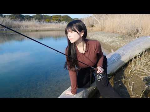 久しぶりの休日、釣りあげる女。