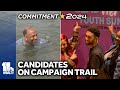 Candidate jumps into harbor; Mayor speaks at youth summit