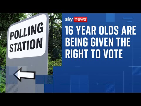 16 and 17-year-olds are being given the right to vote