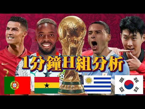 【一分鐘分析】2022世界盃H組球隊介紹 1分鐘介紹1隊 葡萄牙 加納 烏拉圭 南韓