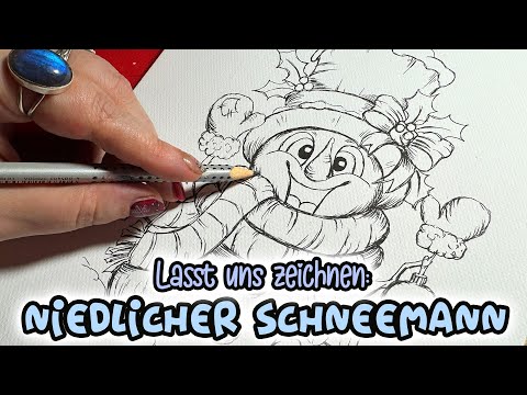 ❄️⛄️ Lasst uns einen niedlichen Schneemann zeichnen ⛄️❄️
