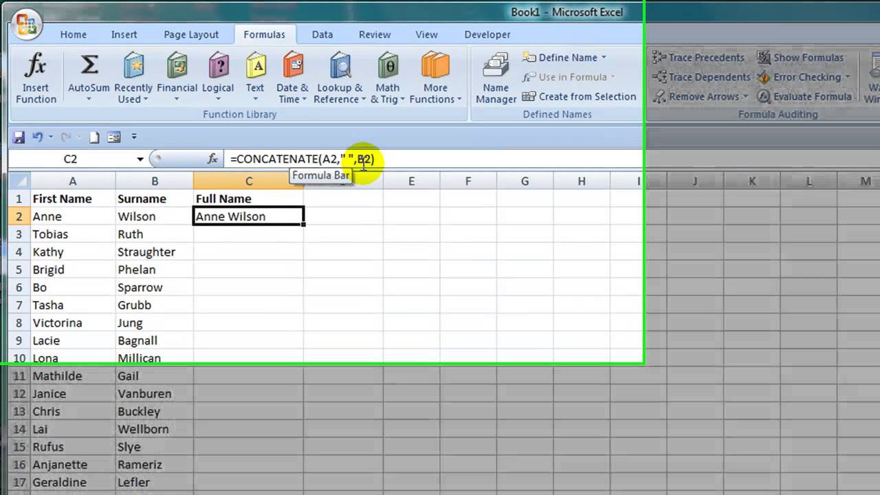 How To Add Two Columns In Excel With Words