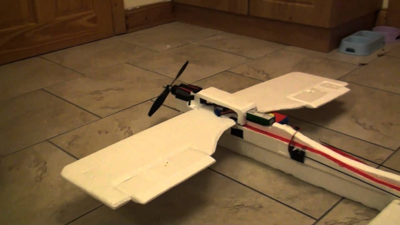 my first homemade rc plane - YouTube