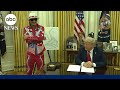 Kid Rock joins President Trump at the White House for executive order signing