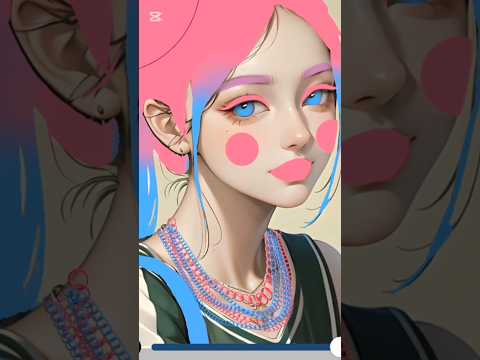 anime 💗💙 hair colour art #anime #drawing #asmr #viral #shorts