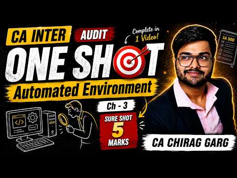 Automated Environment | Ch 3 | Sure Shot 5 Marks | CA Inter Audit | CA Chirag Garg
