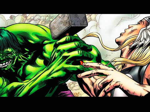 Hulk Knocks Out Thor with Mjolnir