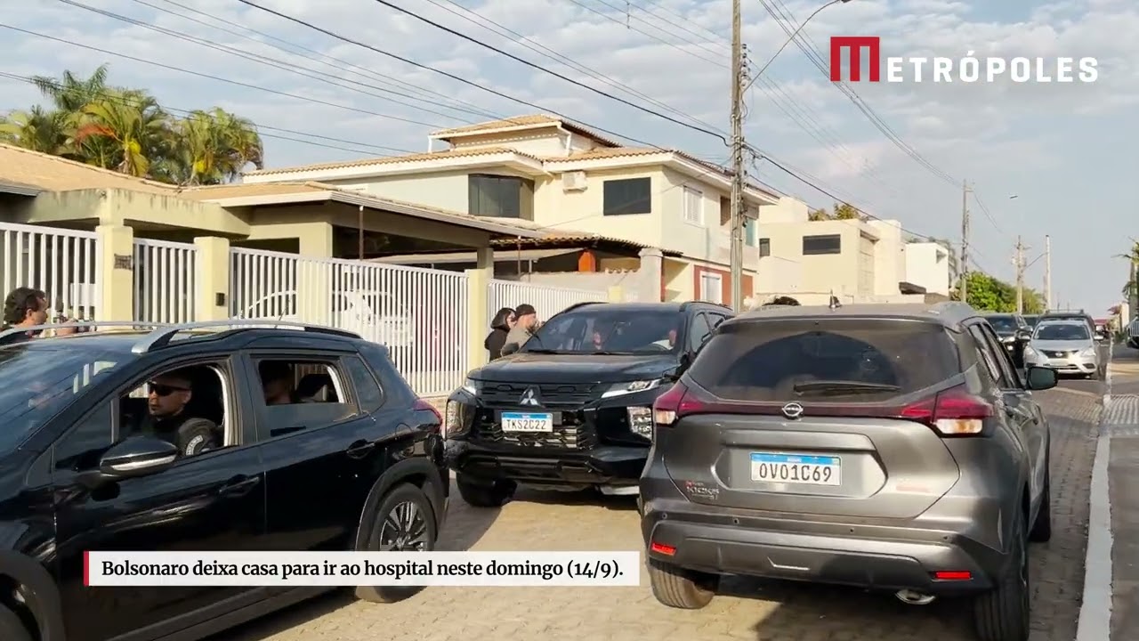Bolsonaro deixa casa em Brasília e segue para o hospital DFStar neste domingo (14)
