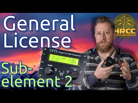Ham Radio General Prep Sub-Element 2 (Valid until June 30, 2027)
