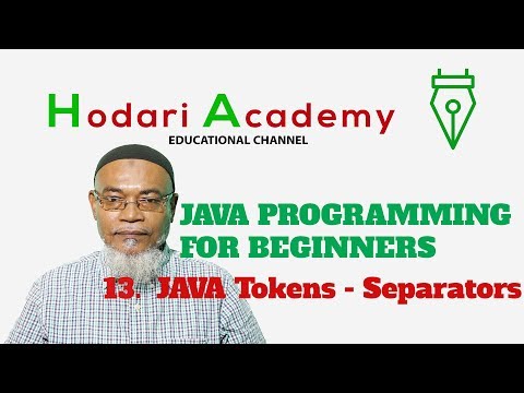 Java Programming for Beginners - 13. JAVA Tokens   Separators