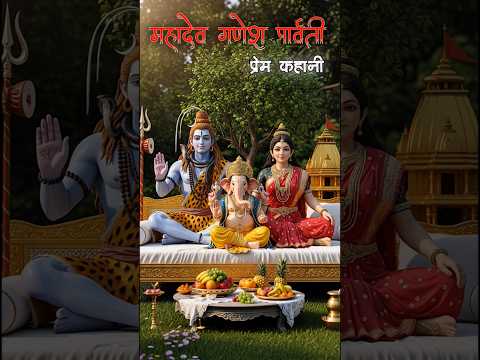 | महादेव🙏गणेश😊पार्वती👰प्रेम कहानी | #mahadev #ganesh #parvati #ai #story #video |