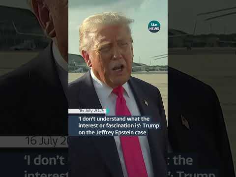 Trump was asked why his supporters have a renewed interest in the Jeffrey Epstein case #itvnews