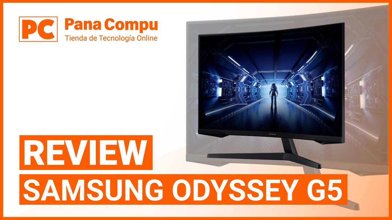 Video Samsung Odyssey G5 32''  - Monitor, Curvo 1000R, 32", Quad HD 2560 x 1440p, VA, 16:9, Tiempo de Refresco 144Hz, DisplayPort, HDMI, Negro