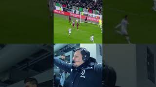 Amazing reaction to Cuadrado’s goal in the #Derby #JuveToro