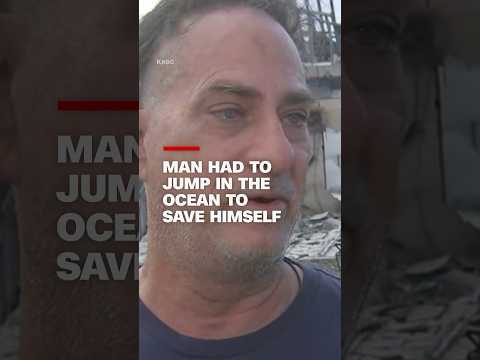 Man had to jump in the ocean to save himself