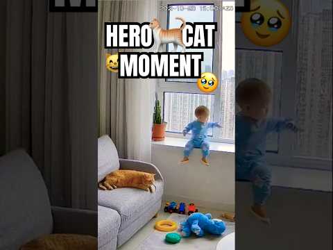 Caught on camera: Hero Cat Instincts Kicked In 😺🐾