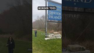 BORDER TOSS from Rhode Island to Connecticut #rhodeisland #connecticut #football #throw #border