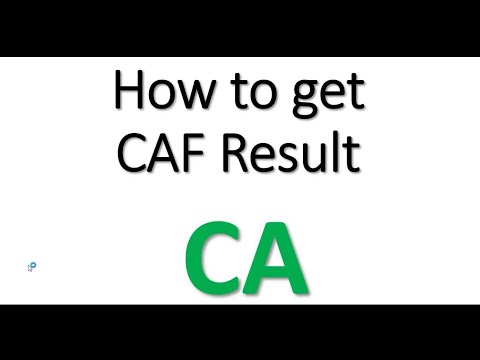 How to check  CAF Result