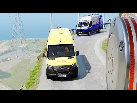 Flatbed Truck McQueen | Transportation with Truck - Pothole vs Car #1| BeamNG.Drive Gameplay