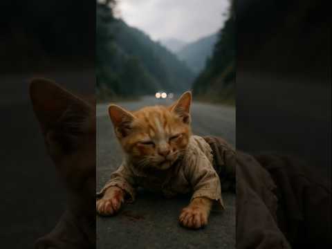 Kitten Sacrifices Himself to Save Man | Emotional Rescue Story #kitten #cat