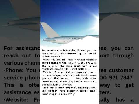 Frontier Airlines Customer Support