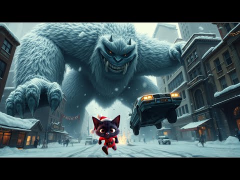 Kitten Accidentally Creates Monsters😿🥶 and Horror Christmas🎅🥶 #cat #cutecat #imageai #moviecatai