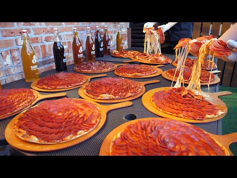 폭탄 페퍼로니 피자 / bomb pepperoni pizza - korean street food