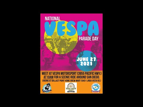 Vespa Parade Day San Diego LIVE
