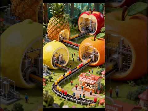 Mini juice factory 🏭#juice #factory #fruits #short #ytshorts #shortvideo #trending
