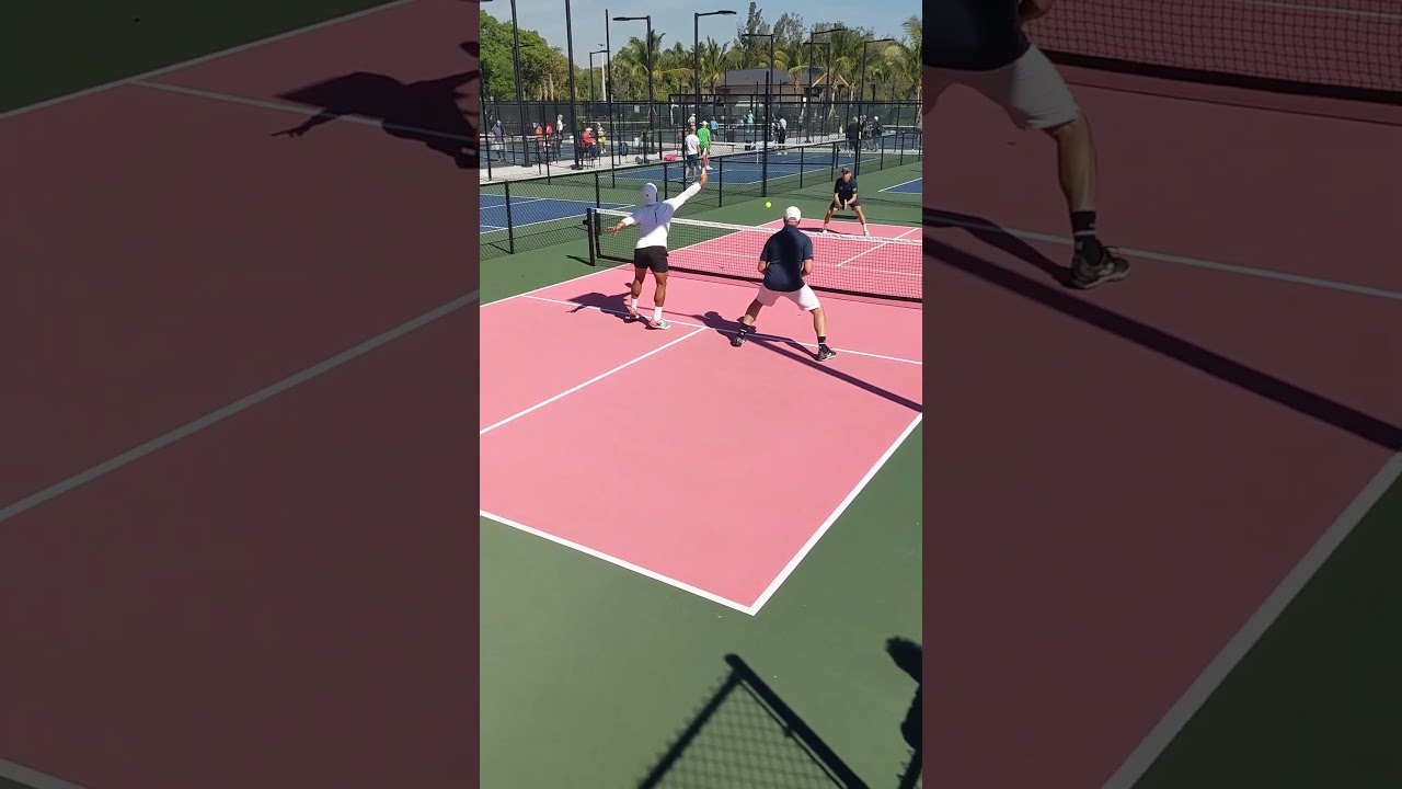 Big backhand roll winner