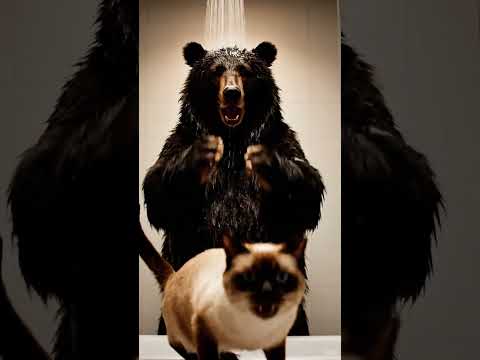 The Cat Who Made Fun Of The Bear #funny #fypシ