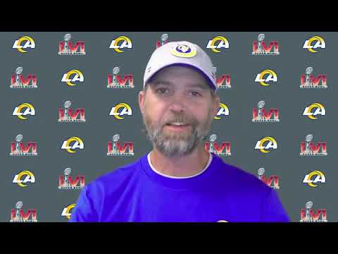 Rams TE Coach/Pass Game Coordinator Wes Phillips Praises Kendall Blantons Work Ethic:Super Bowl LVI video clip