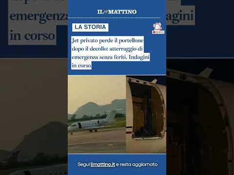 Jet privato perde il portellone dopo il decollo: atterraggio di emergenza senza feriti