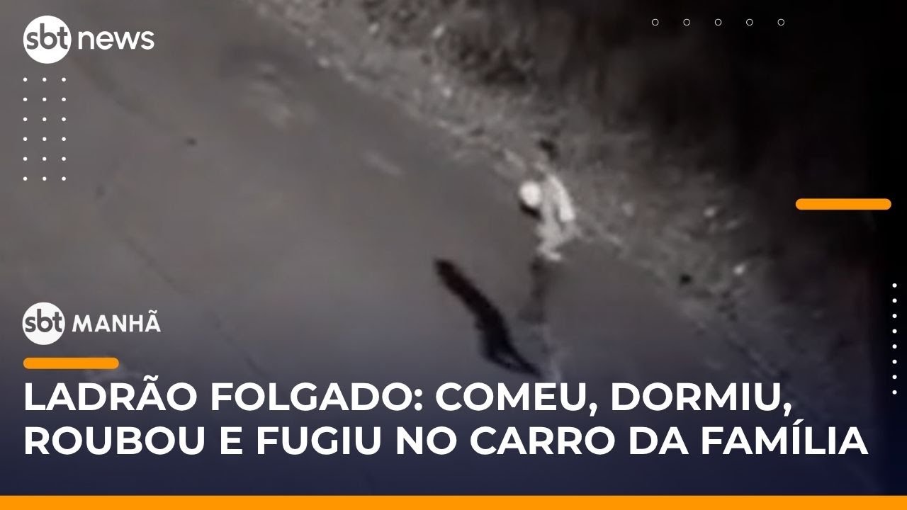 Ladrão enche barriga dorme e usa banheiro antes de roubar casa em Londrina | SBTManhã