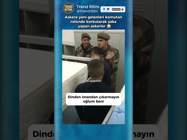Askere Yeni Gelenleri Komutan Kılığında Şaka Yapıyorlar 🤣😆