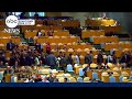 Scores of delegates walk out as Netanyahu speaks at the United Nations