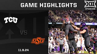 Oklahoma State vs. TCU Game Highlights | 2024 Big 12 Football