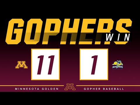 Highlights: Gopher Baseball Punches Out 16 in Win Over Jackrabbits