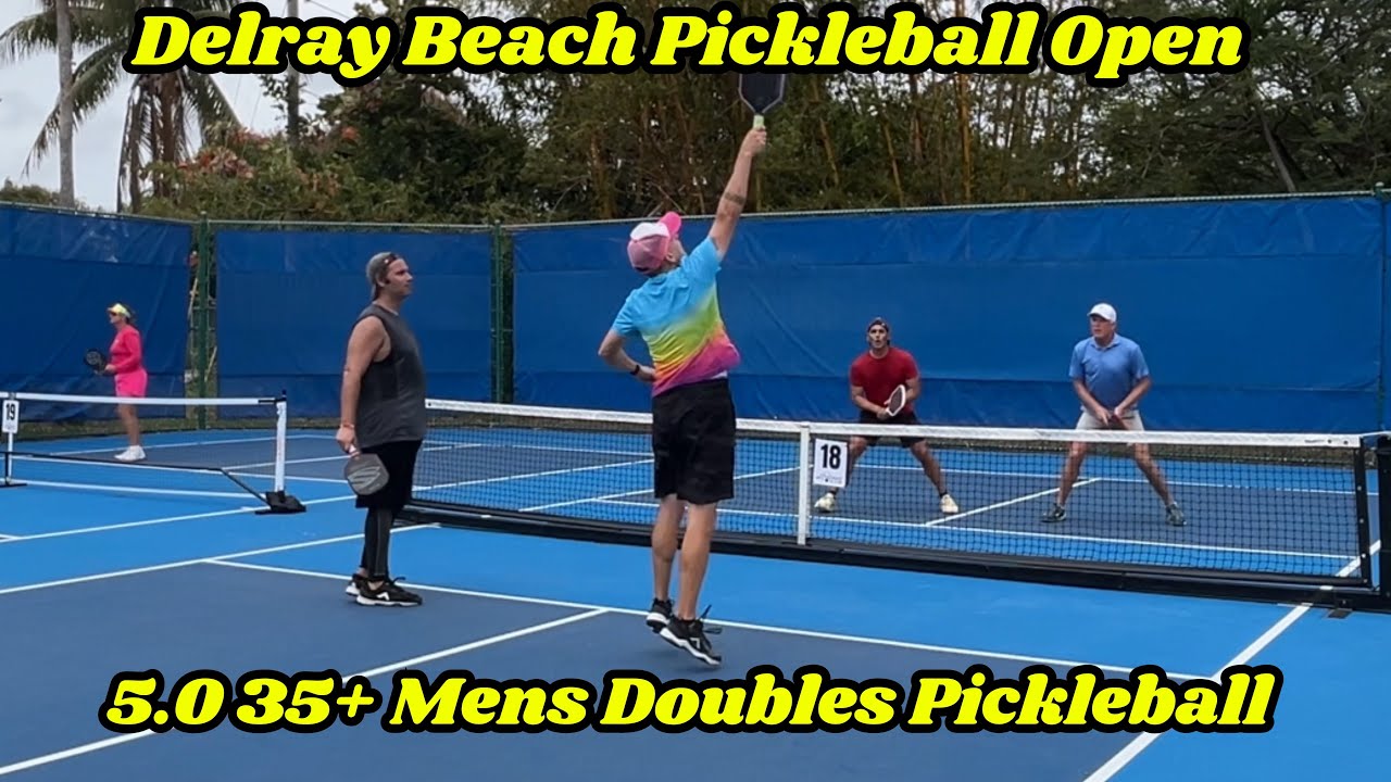 5.0 Mens Doubles Pickleball | Matt & Steve vs Scott & Raul | Delray Beach Open | Game 2