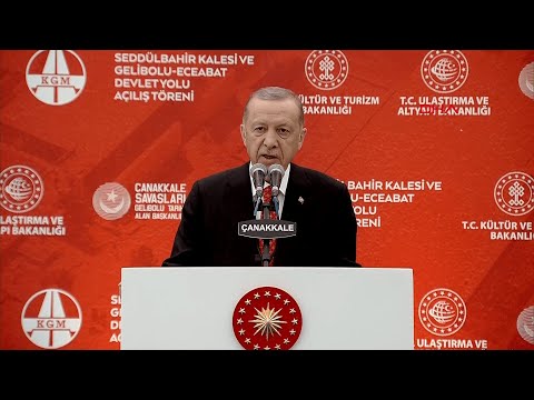 Cumhurbaşkanı Erdoğan Gelibolu-Eceabat yolunun açılış töreninde konuştu