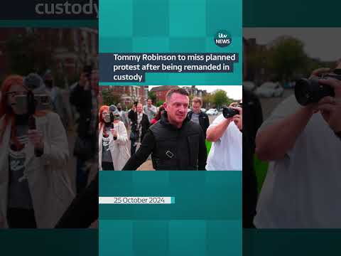 Tommy Robinson to miss planned protest after being remanded in custody #itvnews #shorts