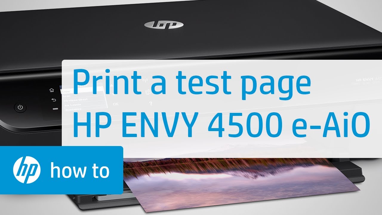 Printing A Test Page Hp Envy 4500 E All In One Printer Youtube 3041
